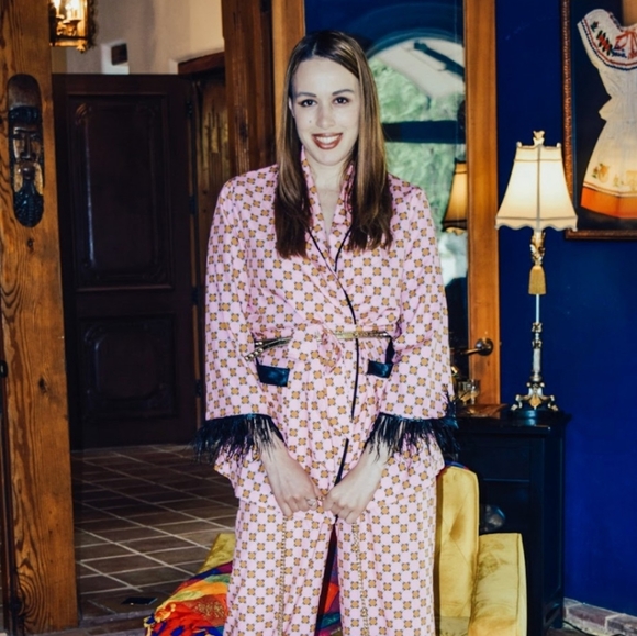 NWT Plaid Feather Spring Vintage Pant Suit Set S:M - Picture 2 of 15